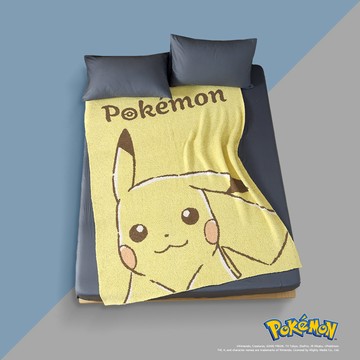 HOYACASA Pokémon寶可夢官方授權 -軟萌擁抱半邊絨毯(130×160cm)