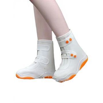 高筒雨鞋套防水防滑加厚耐磨下雨天外穿便攜腳套反復使用水鞋雨靴