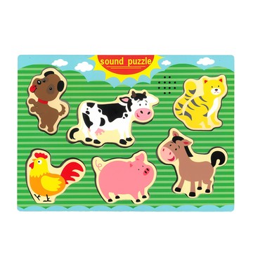 GOOGOOGAGA 聲音拼圖  1套  6片  農場動物