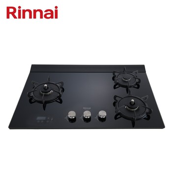 林內 檯面式緻溫三口爐 黑玻左 桶裝 RB-A3760G LPG