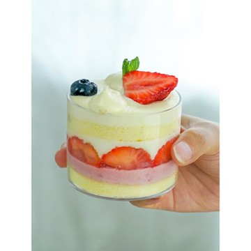 200ML圓形慕斯杯布丁杯蛋糕甜品杯一次性硬塑料杯子透明圓杯創意