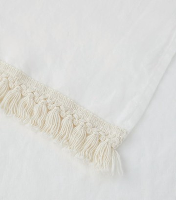 Once Milano Fringed linen bath sheet