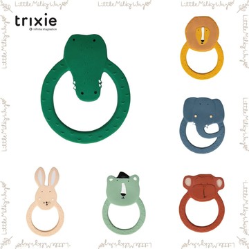 【LMW親子選品】🌿 比利時Trixie - 動物造型大頭咬咬環🌿固齒咬咬環 矽膠搖鈴固齒環 多款可選 嬰幼玩具 固齒器