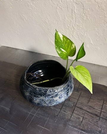 墨藍 花器 花瓶 水方 | 陶器皿