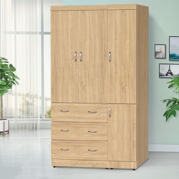 AS DESIGN 雅司家具-諾亞4×7尺衣櫥-120.4×60×204cm