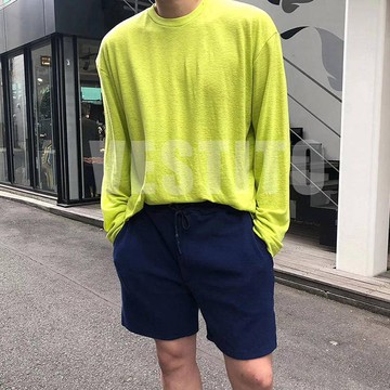 【型男紳裝】韓國東大門時尚純色寬鬆男士長袖T恤  清新時髦時尚帥氣  上課上班出遊約會必備百搭  防曬打底T恤 度假T恤