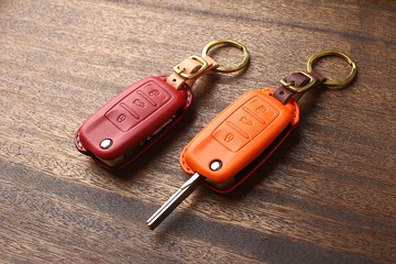 茶皮 福斯 汽車鑰匙套 Polo Golf8 GTI GolfR Tiguan 【客製化】