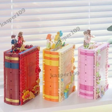 積木相框 佳奇積木DIY相冊書立體情侶紀念日 相框 拚裝 玩具女孩送618生日禮物桃園出貨🎉