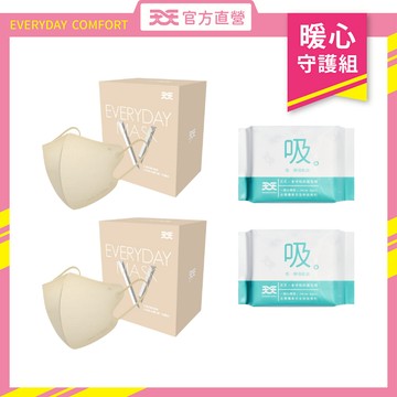 【暖心守護組】自然V日系奶霜杏2盒+日用衛生棉2包