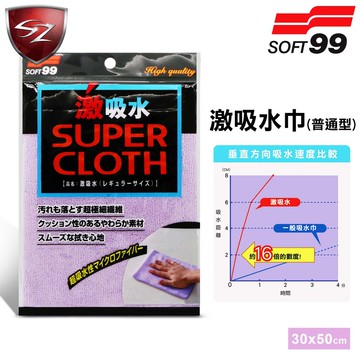 SZ - 日本SOFT99 激吸水巾(普通型) 聚酯纖維毛巾 吸水巾 S452 鹿皮 魔布 99工房