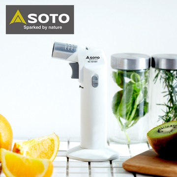 日本SOTO　輕巧填充式瓦斯噴槍 KC-401WHEXP 單手用/附底座/甜點用