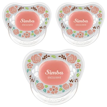 Simba 小獅王辛巴 蘿蔓拇指安撫奶嘴  初生  粉紅色  3個