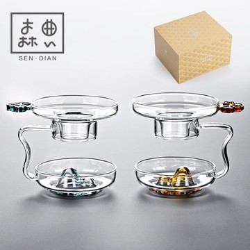 玻璃茶漏茶濾泡茶神器茶葉過濾器創意茶具配件新型茶水分離茶隔網