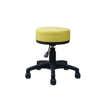 台灣製造 SGS認證 CC-02 辦公圓椅-黃（35*35*47cm）_廠商直送