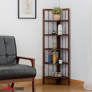 【RICHOME】雅莉竹製五層實用角落架W30× D30 × H123cm