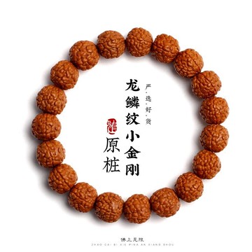 龍鱗紋小金剛菩提子單圈手串原籽尼泊爾佛珠子手鏈男士文玩女