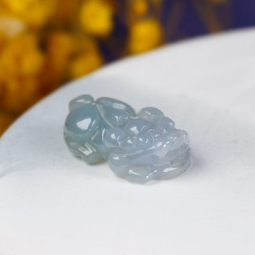 【招財神獸】冰種翡翠貔貅 | 天然緬甸玉翡翠A貨 | 送禮