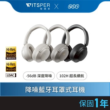 QCY H3 S 降噪藍牙耳罩式耳機｜56dB深度降噪・Hi-Res音質
