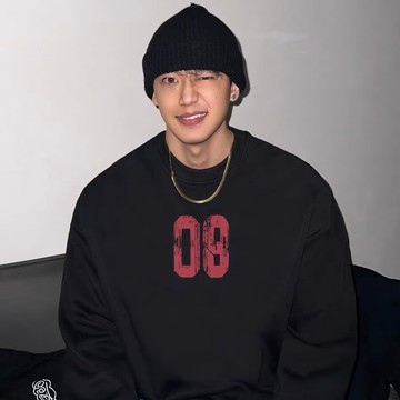 2025美式字母印花長袖衛衣 高街小衆潮牌寬鬆百搭情侶圓領加絨衛衣 簡約復古寬鬆休閒大學T