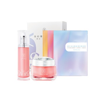 明星水光嫩膚組〈菁粹60ml*1+水凝霜50ml*1+保濕面膜4片+傳明酸面膜3片+杏仁酸面膜3片〉
