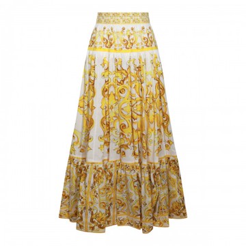 Dolce & Gabbana - White And Yellow Skirt 42