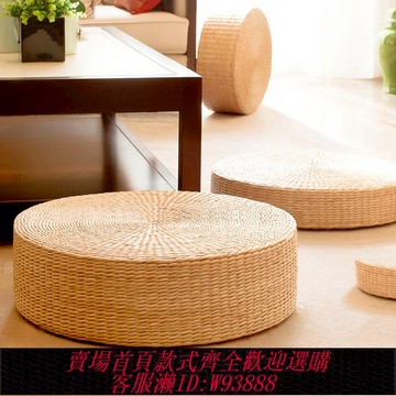 {臺灣公司貨 可打統編}茶道草編榻榻米墊打坐拜佛墊加厚禪修墊地上坐墊藤編蒲墊蒲草蒲團