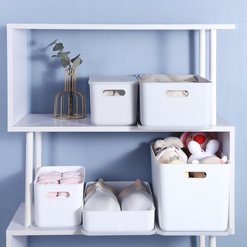 桌面收納盒多功能收納筐宿舍雜物零食小盒子辦公儲物化妝品收納箱