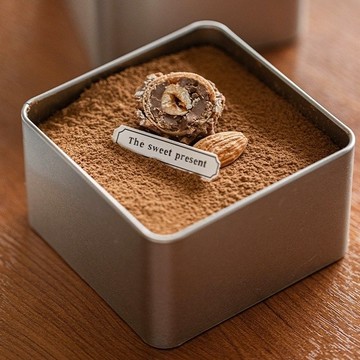 【隔日到貨】提拉米蘇鐵盒 包裝蛋糕小盒子 慕斯甜品罐 魷魚 糖餅鐵盒 馬口鐵盒 手工糖餅鐵盒椪糖鐵盒 馬口鐵罐 正方形盒