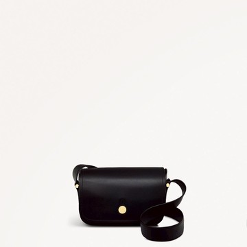 Radley London Womens Leather Bathurst Mews Medium Flapover Crossbody - Black Medium