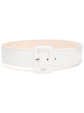 Maison Margiela - buckled leather belt - unisex - Calf Leather - 90 - White