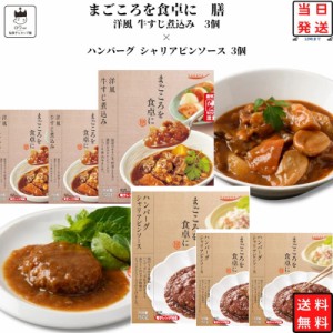 レトルト 惣菜 常温 和風 洋風 送料無料 惣菜セット 詰め合わせ レトルト食品 常温保存 牛すじ煮込み 3食 ハンバーグ シャリアピンソース