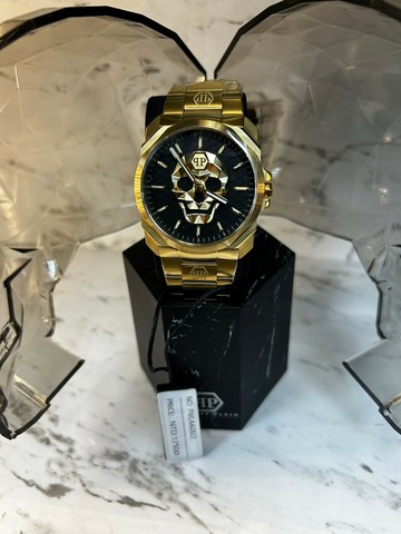 (Little bee小蜜蜂精品)Philipp Plein PP 石英錶 土豪金 骷髏石英鋼錶 原價17500