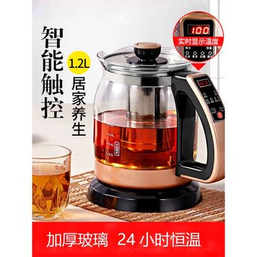 養生壺加厚玻璃電熱燒水壺家用自動恒溫多功能花茶壺智能煮黑茶壺