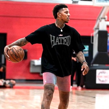 尼克楊同款短袖t恤男士夏季籃球運動寬松潮牌半袖純棉大碼體恤潮