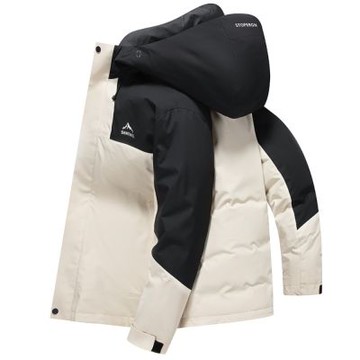 【米蘭精品】現貨+預購 頂級真羽絨外套90%鴨絨羽絨衣秋冬外套上衣大碼休閒男裝-連帽可卸內膽中長2色74mt6