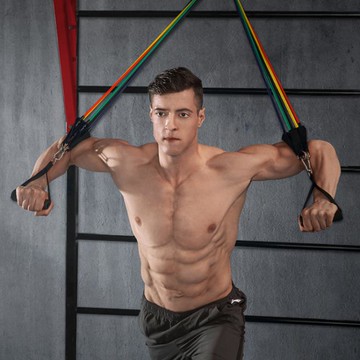 拉力器 彈力繩健身男彈力帶胸肌訓練器材拉力帶阻力帶健身器材家用拉力繩 開發票免運