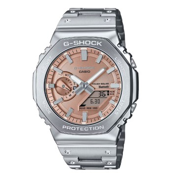 【CASIO 卡西歐】G-SHOCK 太陽能藍芽 迷人美感全金屬錶款 GM-B2100AD-5A_44.4mm
