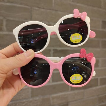 英國DGKP兒童太陽鏡男女童小熊卡通眼鏡小孩遮陽鏡寶寶墨鏡