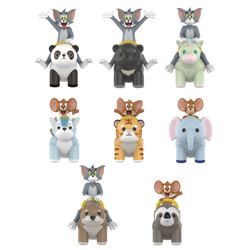 現貨 TOM and JERRY 湯姆貓與傑利鼠 動物車車 騎趣系列 盲盒 盲抽 盒玩 端盒 貓和老鼠 潮玩公仔擺件禮物