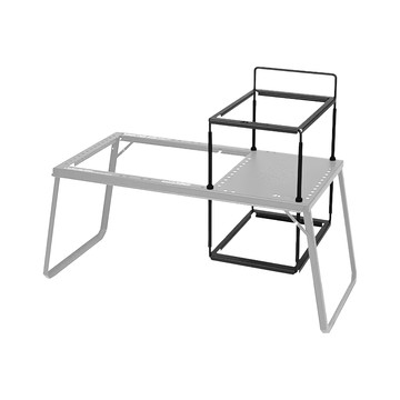 ShineTrip 山趣 黑霧桌2.0 上下層架2入組 升級款  300 x 425 x 534mm  534mm  黑色 + 灰色