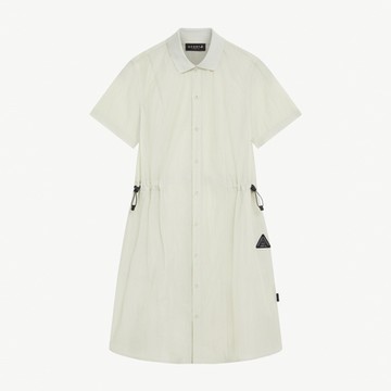 agnes b. sport b.女裝尼龍綁腰連衣裙 (灰白色)