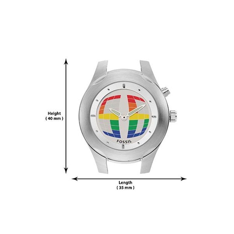 フォッシル 腕時計 レディース アナデジ 時計 ステンレス シルバー 