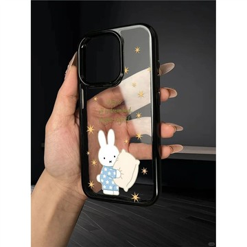 星星抱枕米菲兔適用iPhone16PROMAX新款手機殼16/15/14/13小衆12
