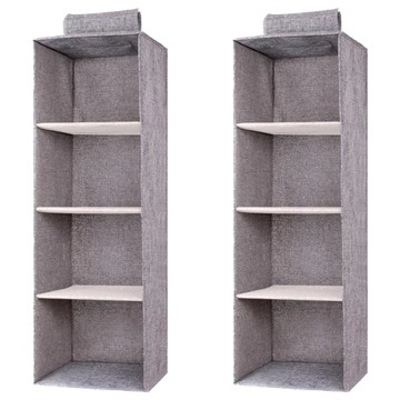 衣櫥四層掛袋  可折疊  結實耐重材質  27 x 27 x 80cm  2個