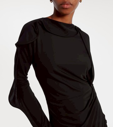 Victoria Beckham Draped jersey maxi dress