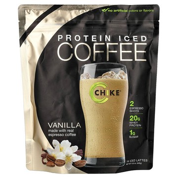 Chike Nutrition, 高蛋白質冰咖啡，香草味，14.6 盎司（413 克）