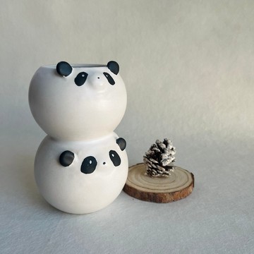 動物圓。手工陶器花盆 陶藝 盆栽 陶盆 新年禮物