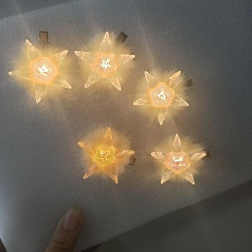 下殺價🔥創新 磁吸發光星星髮夾 閃閃發光的小星星!新品爆款BBD2