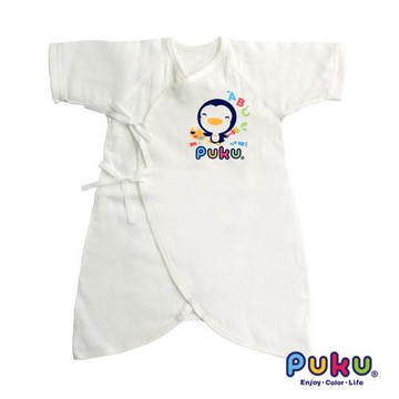 任-PUKU藍色企鵝 紗布蝴蝶裝60cm(白色)