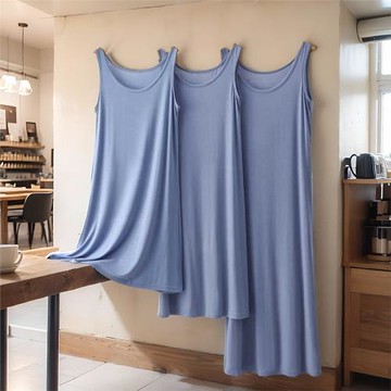 薄款莫代吊帶背心裙女睡裙中長款夏季寬松內搭打底襯裙家居服